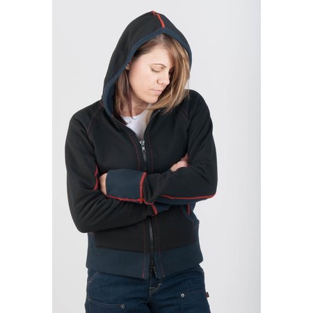 DOVETAIL WORKWEAR Rugged Zip Up Double Layer Hoody - Black L DWF18ZH1-001-L